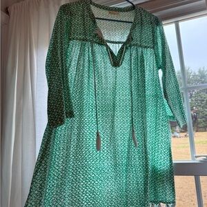Green Patterned Women's Dress
